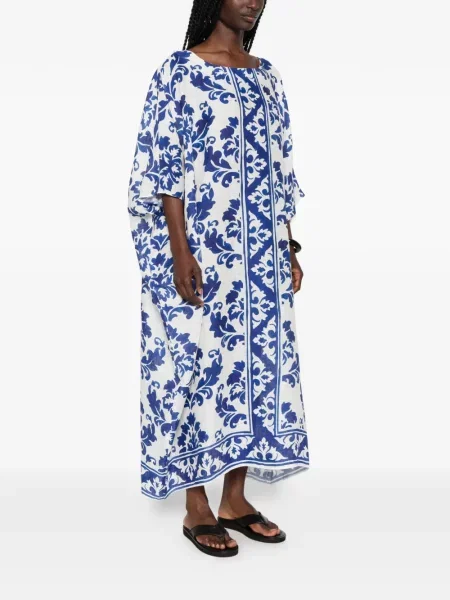 Rochie midi Robert Friedman cu imagine alb