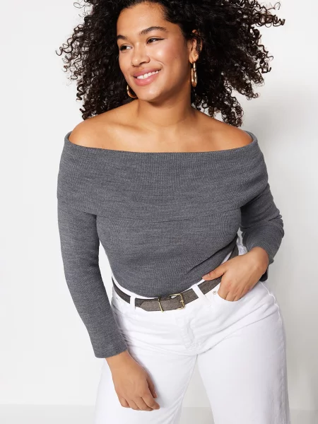 Pulover Trendyol gri