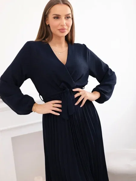 Rochie Kesi Włoski plisată de costum negru