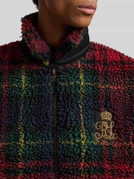 Bluza rozpinana z wyhaftowanym logo Polo Ralph Lauren czerwona