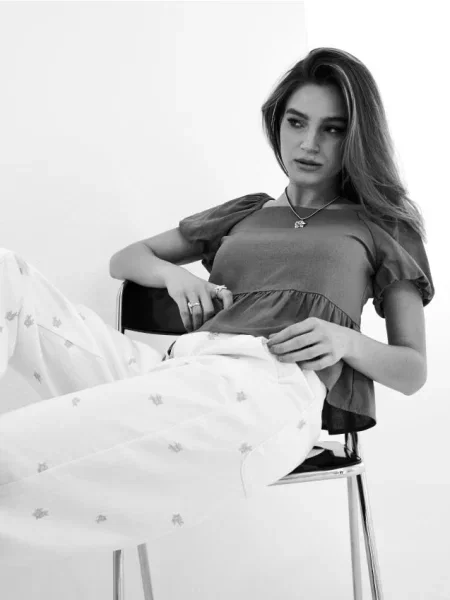 Джинси wide leg з вишивкою білий