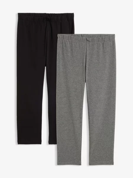 Legginsy rybaczki 2 pary szare