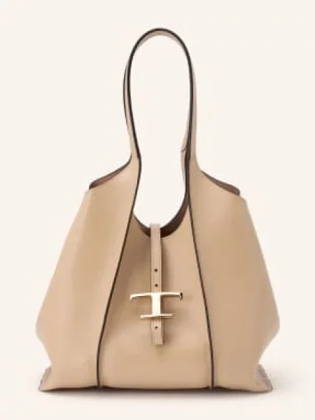 Tod's Torba Worek Z Saszetką beige beżowa