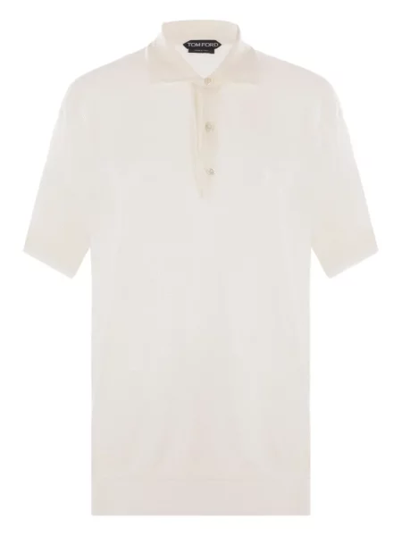 Polo Tom Ford plasă alb