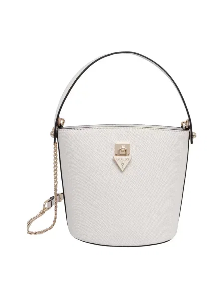 Guess torebka crossbody z imitacji skóry PATSIE biała
