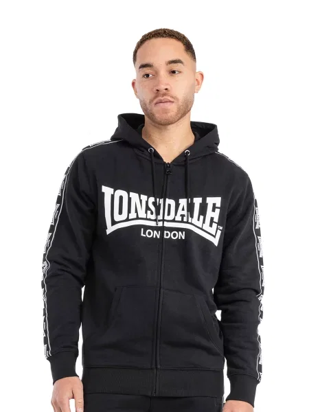 Кофта Lonsdale Bigton бавовна/поліестер чорний