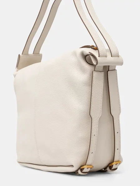 Geanta de piele Gianni Chiarini din piele alb
