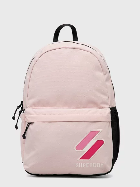 Раница Superdry мъжка голям с апликация розово