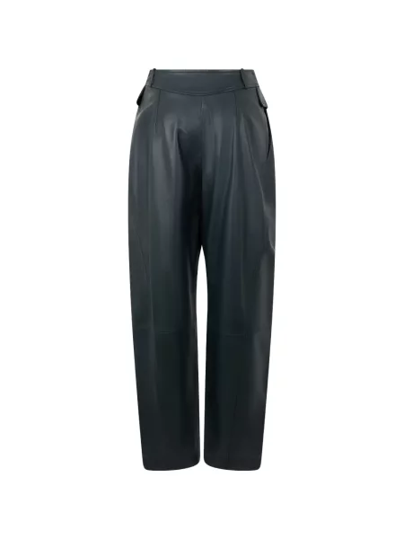 Pantaloni Alberta Ferretti din piele verde