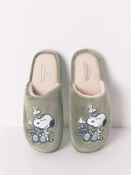 Пантофи women'secret MULTILICENSE COTTAGE зелено