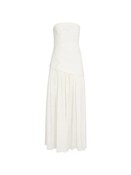 Maxi rochie maxi Significant Other fără bretele de costum alb