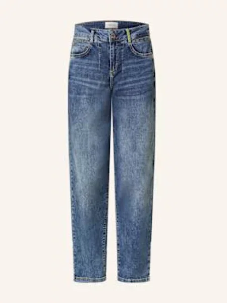 Cartoon Jeansy Mom blau niebieskie