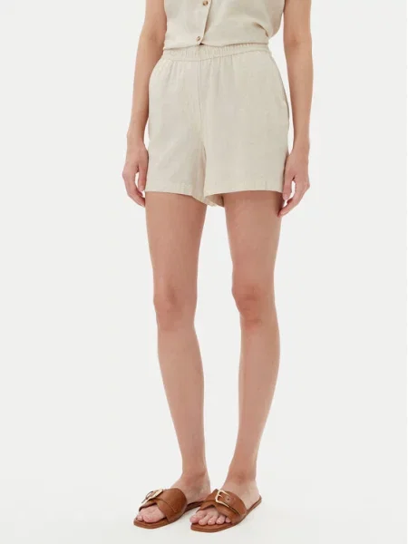 VERO MODA Hlače VMTHEA pesek bež
