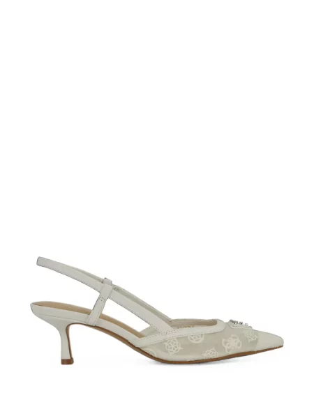 Pantofi cu toc Guess slingback alb