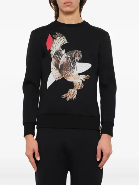 Pulover Neil Barrett cu imagine negru