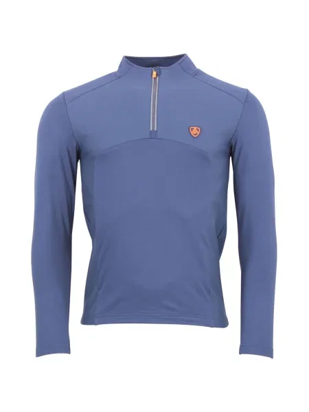 Tricou mânecă lungă Peak Mountain albastru