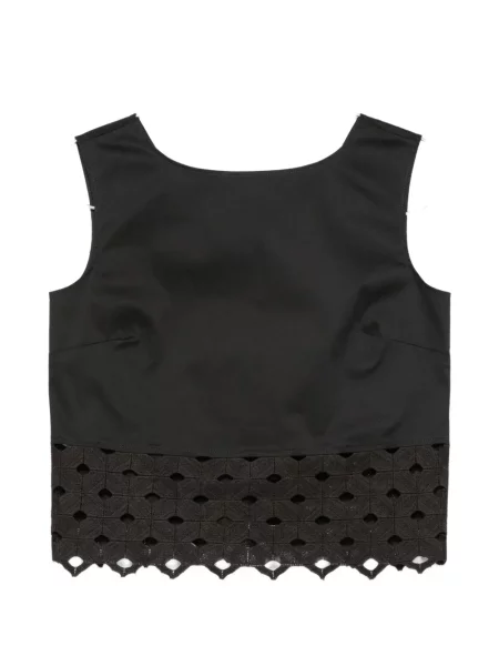 Top Max Mara cu broderie negru