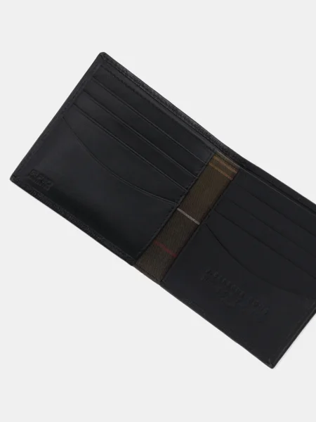Barbour portofel de piele negru