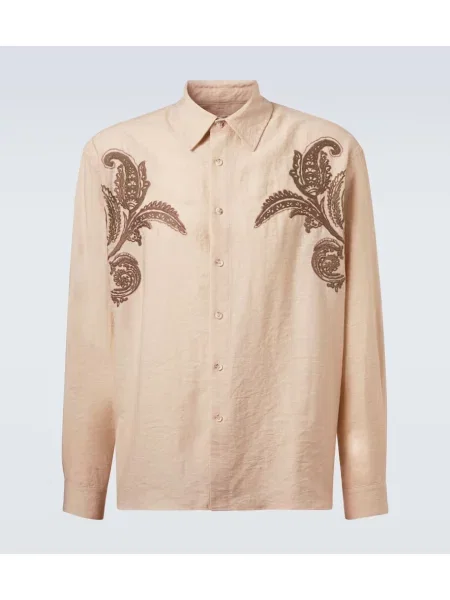 Košulja Commas s vezom bež