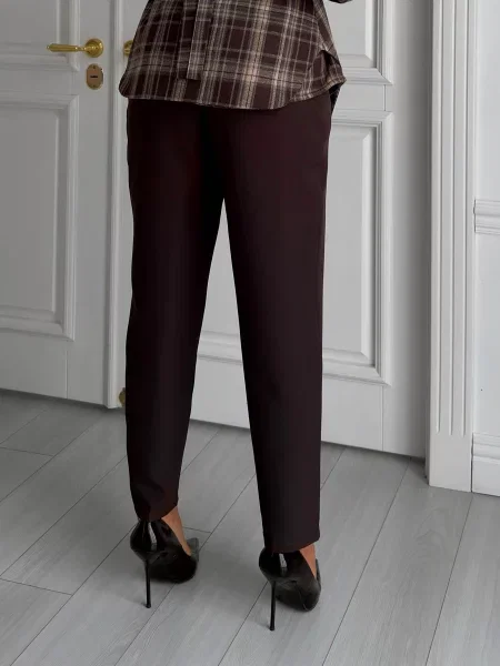 Класичні штани Jadone Fashion Ziora_chocolate коричневий