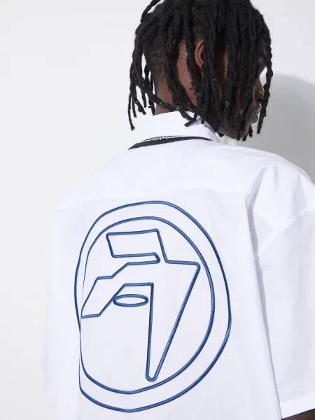 Сорочка AMBUSH Circle Emblem S/S Shirt relaxed класичний комір білий