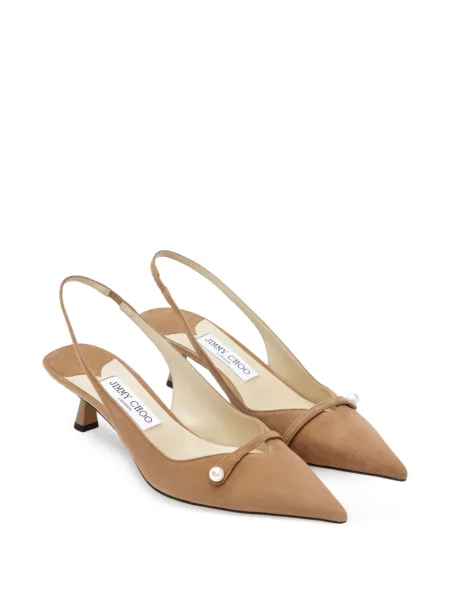Pantofi cu toc Jimmy Choo slingback maro