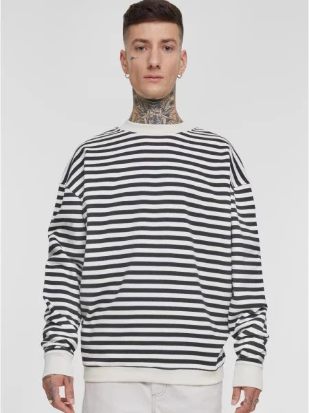 Jopa brez kapuce Urban Classics s črtami bela