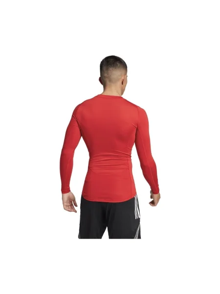 Dlhý tričko Adidas s dlhými rukávmi červená
