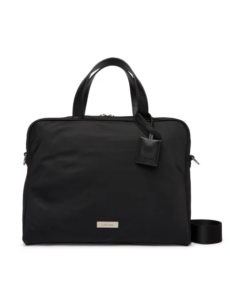 Calvin Klein Taška na laptop Sleek Slim Commuter čierna
