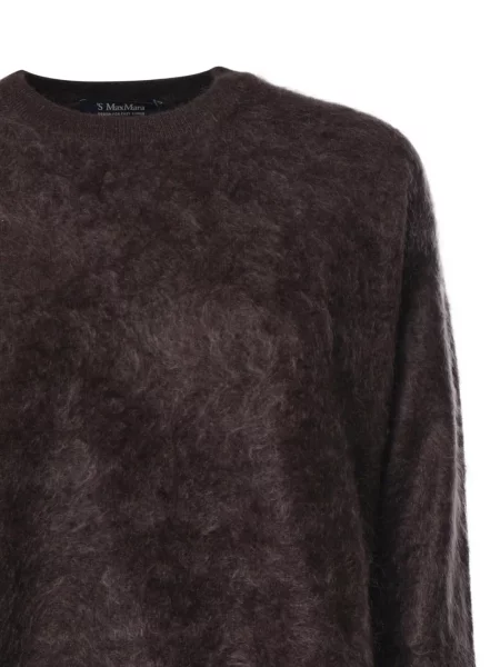 Pulover 's Max Mara cu decolteu rotund maro