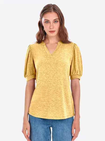 Imily Bela Tricou amestecat galben