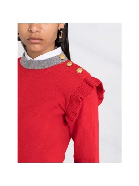 Sweter Philosophy Di Lorenzo Serafini wełniany czerwony