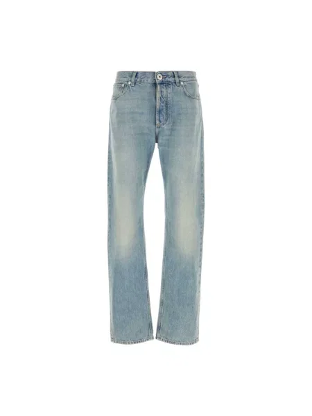 Jeansy straight leg Alexander Mcqueen niebieskie