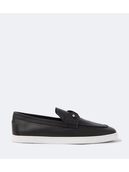 Bőr slip on loafer Christian Louboutin fekete