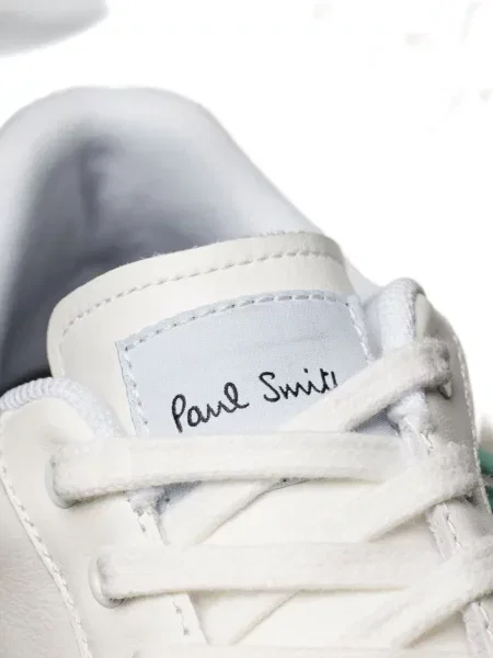 Sneakerși Paul Smith din piele cu dungi alb