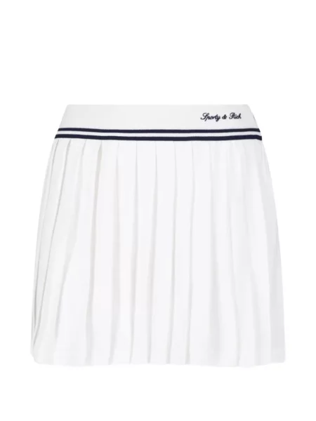Fusta mini Sporty & Rich cu dungi alb
