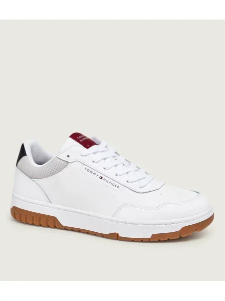 Tommy Hilfiger Teniși din piele Basket Core alb