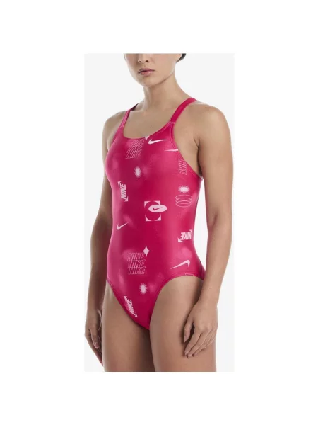 Strój kąpielowy Nike Swim Performance Practice Fastback One Piece różowy 28 biały