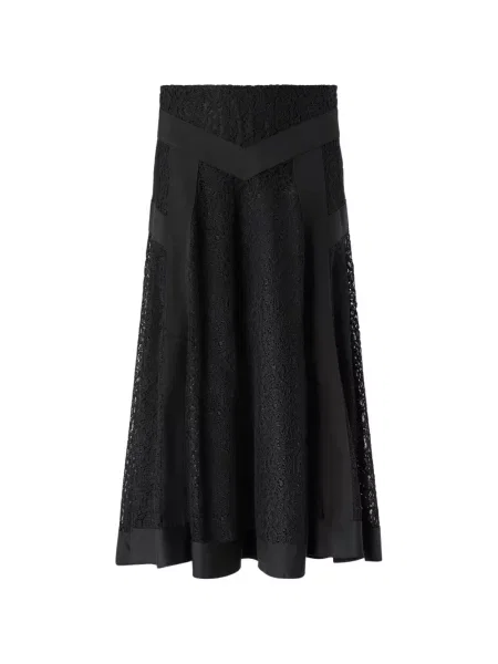 Fustă midi Pinko din dantelă evazată negru
