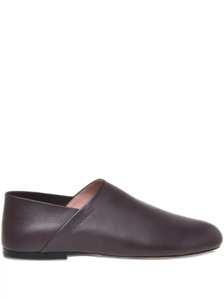 Kožené loafers Alberta Ferretti hnědé