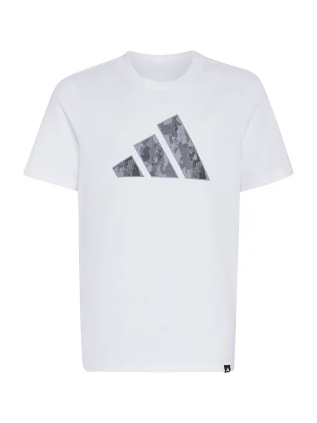 ADIDAS SPORTSWEAR Tricou funcțional CAMO GRAPHIC T-SHIRT gri / gri bazalt / gri închis alb