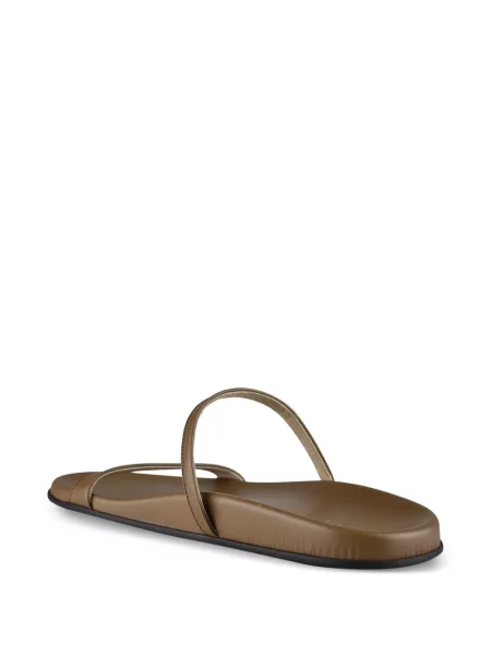 Sandale The Row din piele cu bretele maro