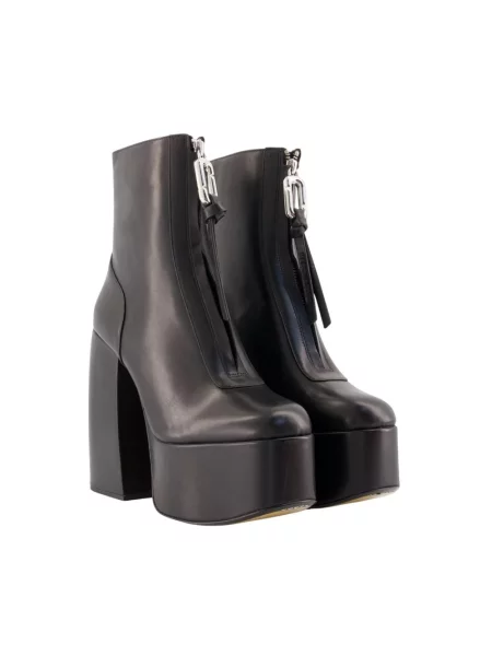 Buty do kostki Marc Jacobs skórzane czarne