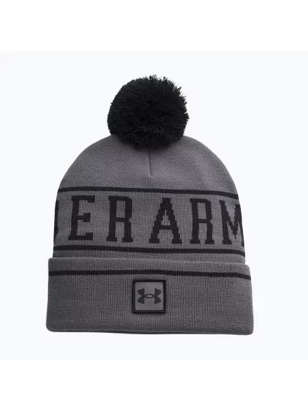 Căciulă de iarnă pentru bărbați Under Armour Halftime Pom Beanie castlerock/black/black negru