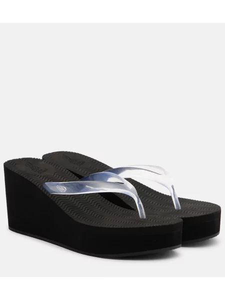 Chiloți tanga Ancient Greek Sandals cu platformă negru