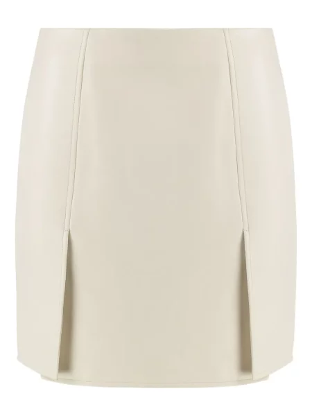 Mini fustă din piele Tod's mini alb