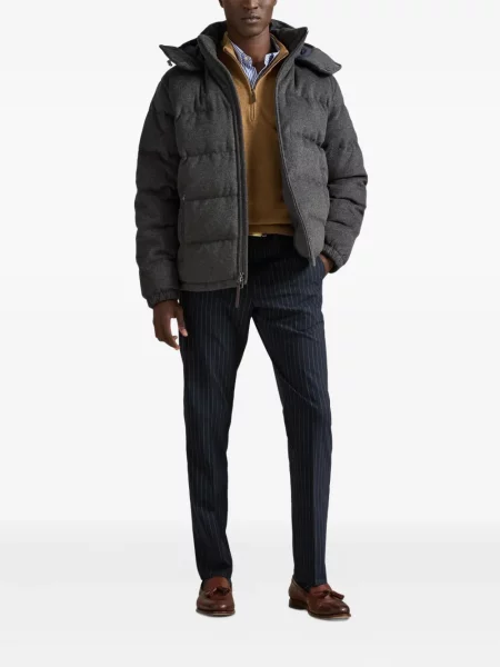 Ριγέ polo Polo Ralph Lauren με κουκούλα με αυτόγραφο λευκό