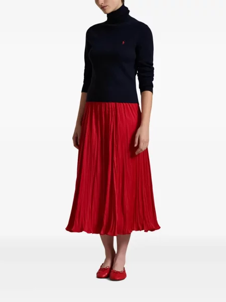 Polo Polo Ralph Lauren z twillu do kolan plisowane żółte