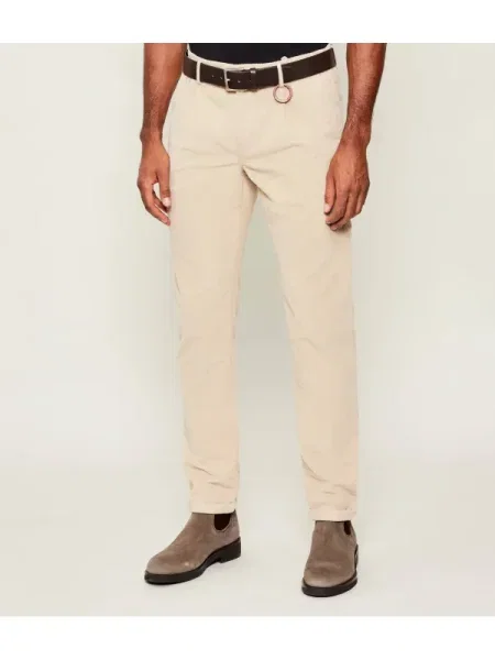 Tramarossa De catifea reiată pantaloni chino Alberto bej