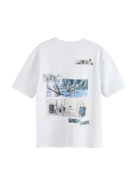 Next Tricou albastru / negru alb
